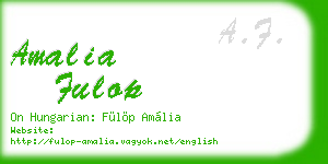 amalia fulop business card