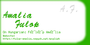 amalia fulop business card